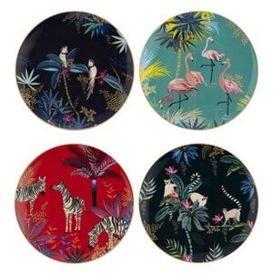 Sara Miller Tahiti Set of 4 Assorted Side Plates